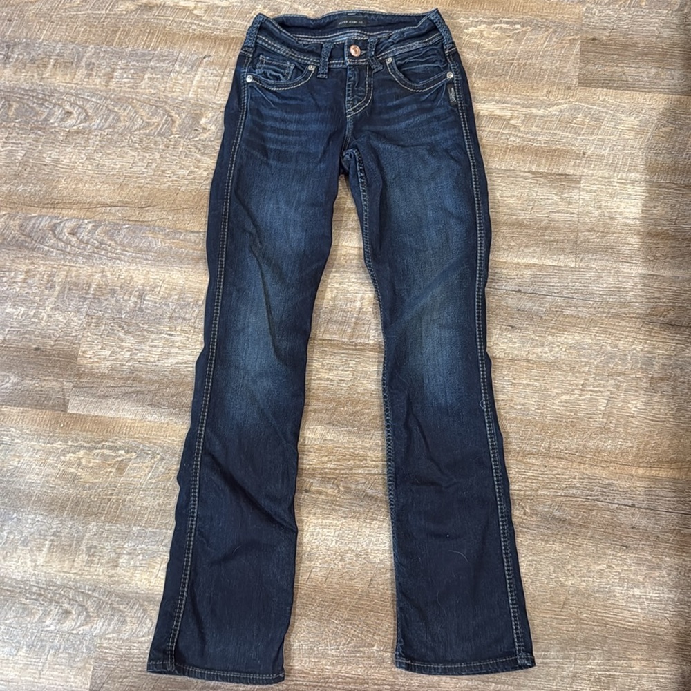 Silver Jeans Dark Blue Boot Cut Jeans